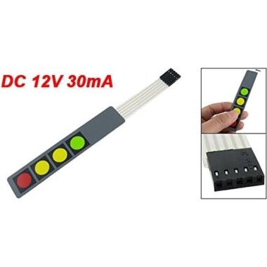 12V 1x4 4 Key Matrix Membrane Switch Keypad Keyboard 107x20x0.8mm - 2