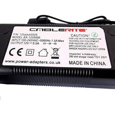 12V 5A 60W UK Plug Dual-Wire Integrated Power Adapter - 4