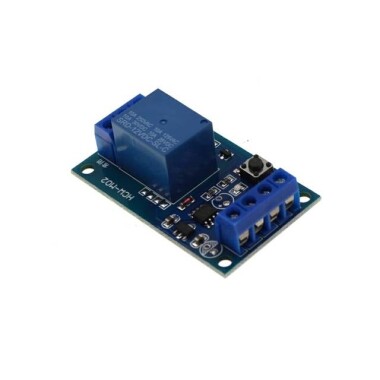 12V Single Key Bistable Relay Module Auto Refit Switch One-Key Start/Stop Self-Lock - 1