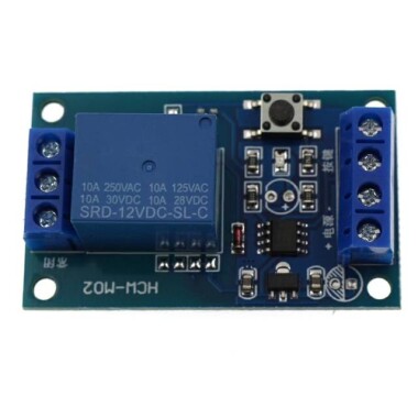 12V Single Key Bistable Relay Module Auto Refit Switch One-Key Start/Stop Self-Lock - 4