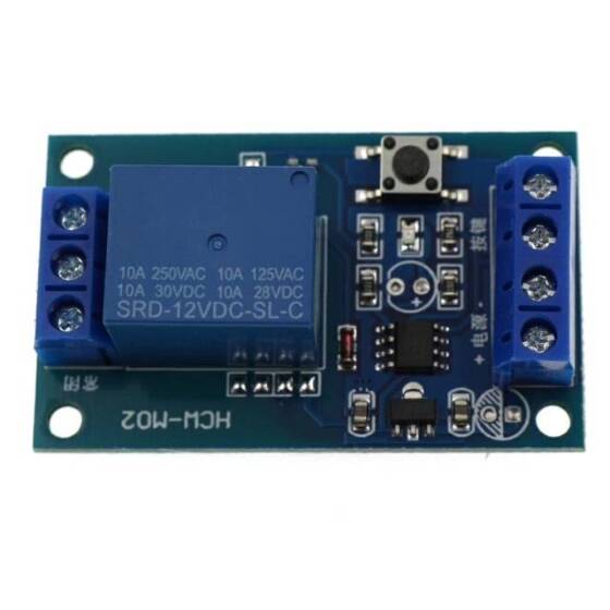 12V Single Key Bistable Relay Module Auto Refit Switch One-Key Start/Stop Self-Lock - 4