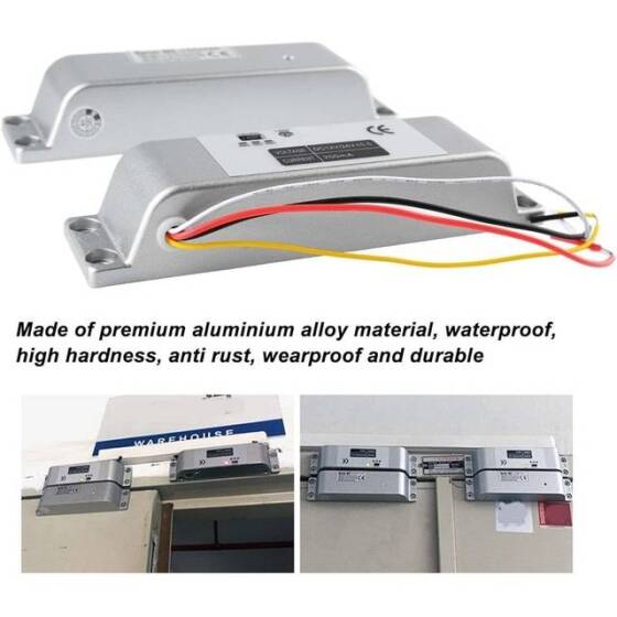 12V/24V Universal Eight-Wire Electricity Mortise Lock Lock When Power is Off Size:200x38x28mm - 3