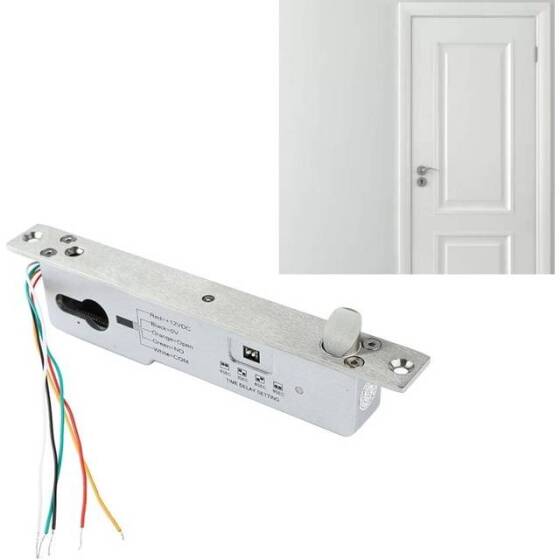 12V/24V Universal Nine-Wire Electricity Mortise Lock Lock When Power is Off Size:200x38x28mm - 5