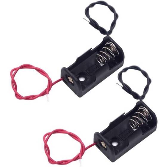 14250 1/2AA Hard Battery Holder Box - 1