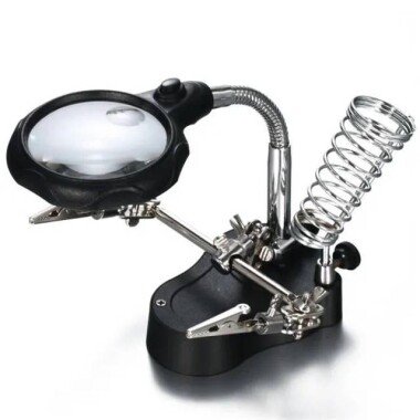 16126-A Desktop Led Light Reading Magnifier Electronic Inspection Repair Auxiliary Clip Magnifier - 2
