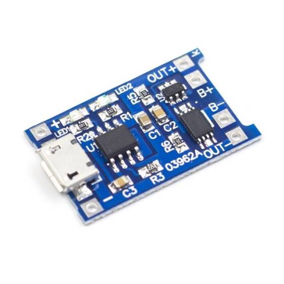 18650/TP4056 1A 3.7-4.2V Lipo Battery Charging Board Micro USB With current protection - 2