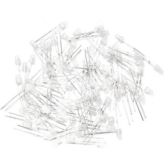 18mm Leg 3mm LED White Use 3V 20mA - 4