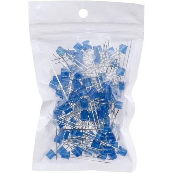 18mm Leg 5mm Flat LED Warm White Use 3V 20mA - 1