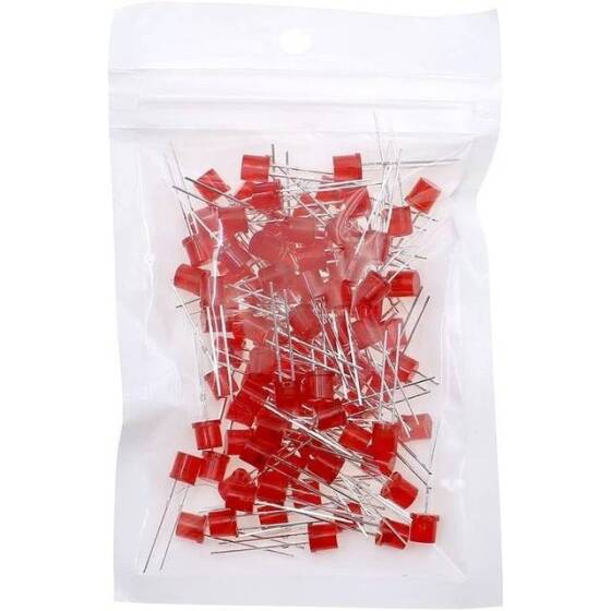 18mm Leg 5mm Flat LED Water Clear Blue Use 3V 20mA - 1