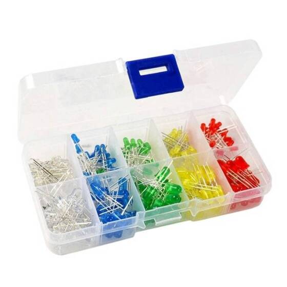 18mm Leg 5mm Flat LED White Use 3V 20mA - 1