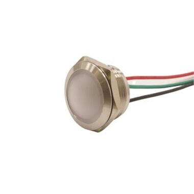 19L-P1/RG- 19mm 12-24V Metal Signal Lamp with Cable - 2 Color Cathode - 1