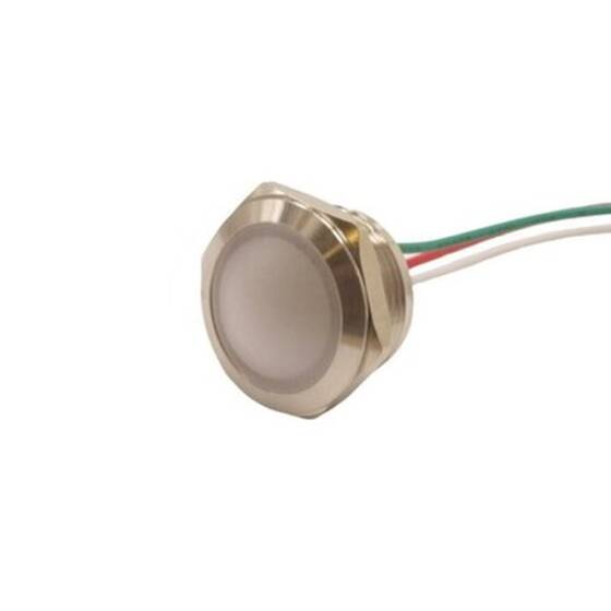 19L-P1/RGY+ 19mm 12-24V Cable Metal Signal Lamp - 3 Color Anode - 1