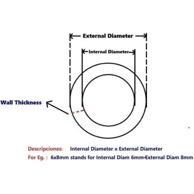 1Meter Gray Silicone Tube Flexible Rubber Hose Drink Water Pipe Food Grade Connector ID 6mm X 8mm OD - 3