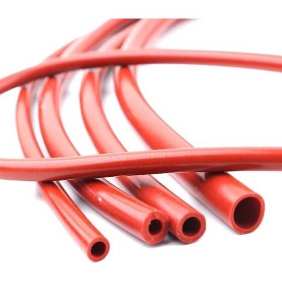 1Meter Rose Red Silicone Tube Flexible Rubber Hose Drink Water Pipe Food Grade Connector ID 3mm X 5mm OD - 1