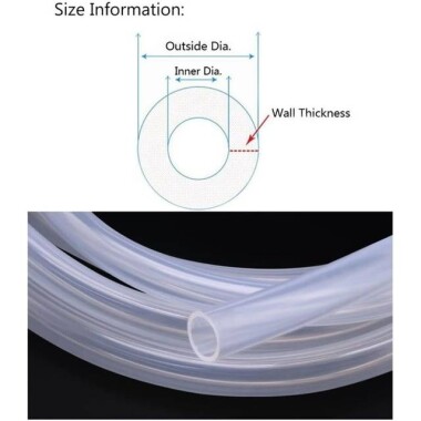 1Meter Transparent Silicone Tube Flexible Rubber Hose Drink Water Pipe Food Grade Connector ID 5mm X 9mm OD - 2