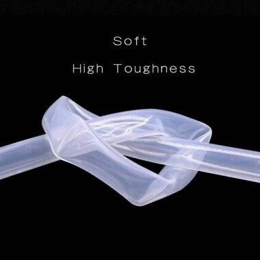 1Meter White Silicone Tube Flexible Rubber Hose Drink Water Pipe Food Grade Connector ID 6mm X 9mm OD - 4