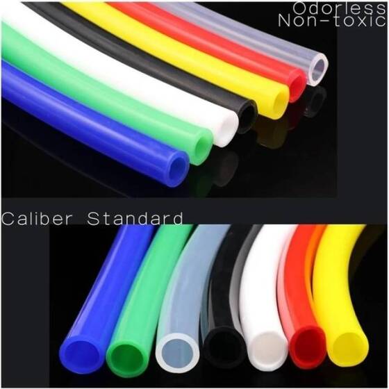 1Meter Yellow Silicone Tube Flexible Rubber Hose Drink Water Pipe Food Grade Connector ID 4mm X 7mm OD - 1
