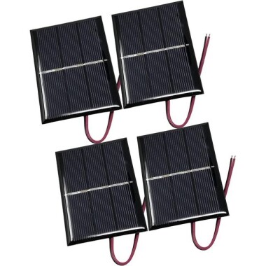 1V 500MA Glue Drop Solar Panel With Lead 15cm Size:60x60mm - 1