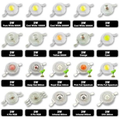 1W 6PIN SMD High Power LED Bulb RGB - 3