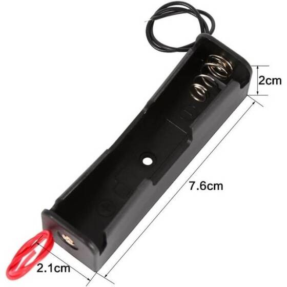 1x 18650 BLM Battery Holder With Wire Without Cover - 2