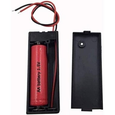 1x AA Battery Holder Box With Switch And Cover - 4