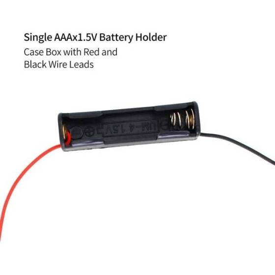 1x AAA Battery Holder Box With Wire Without Cover - 2