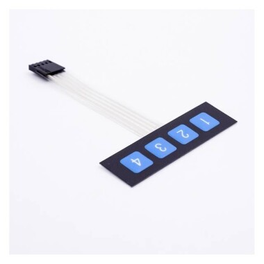 1x4 4 Key Matrix Membrane Switch Keypad Keyboard Control Panel SCM Extended Keyboard - 4