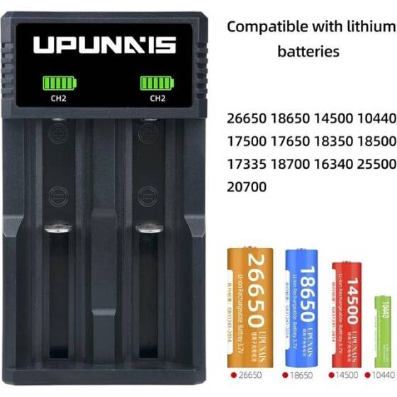 2-Channel EU Plug Universal 18650 Battery Charger Li ion Rechargeable Smart Charger For 14500 16340 - 2