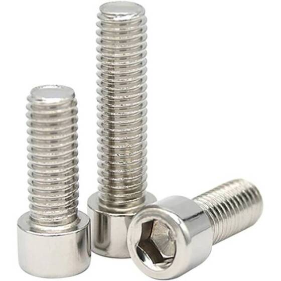 201 Stainless Steel Cylindrical Hexagon Socket Head Screw M2.5 10mm - 2