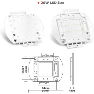 20W SMD High Power LED Bulb Pure Green - 4