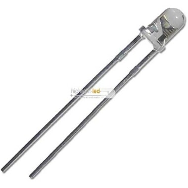 22-28V 3mm Water Clear Pure Green LED Indicator Light With 20cm Cable - 2