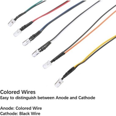 22-28V 5mm Blue LED Indicator Light With 20cm Cable - 3