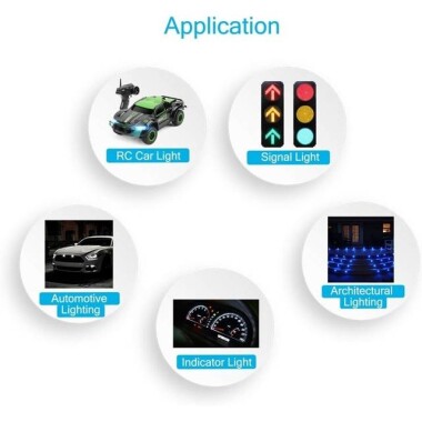 22-28V 5mm Warm White LED Indicator Light With 20cm Cable - 5