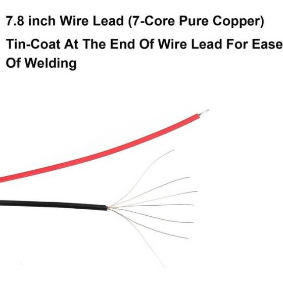 22-28V 5mm Water Clear Red LED Indicator Light With 20cm Cable - 5