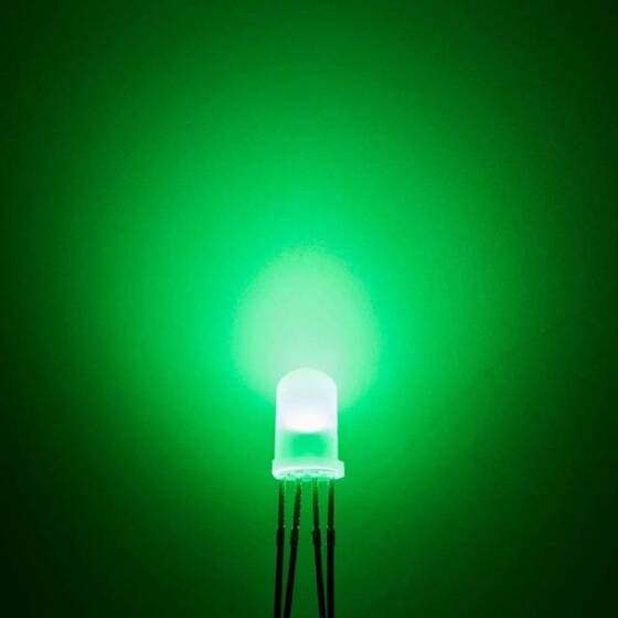 22-28V 8mm Water Clear RGB Slow Flash LED Indicator Light With 20cm Cable - 5