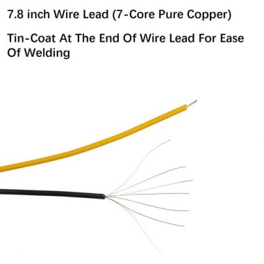 220V 5mm Green LED Indicator Light With 20cm Cable - 5