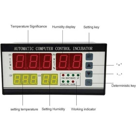 220V XM-18 Egg Incubator Controller Thermostat Hygrostat Full Automatic Control Multifunction Egg Incubator Control System (Double Circuit Board) - 7