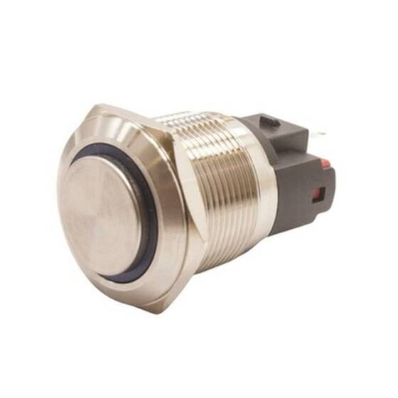 22E-G1Z-E 22mm Protruding Key Illuminated Metal Button - Blue - 1