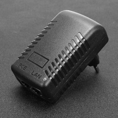 24V 1A 100M PoE Injector US Plug - Silver Network Port - 5