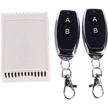 24V 2CH Relay Module Wireless Remote Control Switch + 2 x RF 433Mhz Remote - With Battery - 3