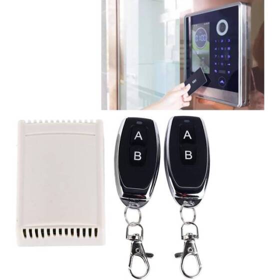 24V 2CH Wireless Remote Control Switch + 2 x RF 433Mhz Remote - Without Battery - 5