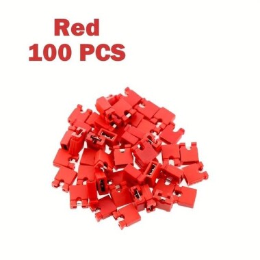 2.54mm Standard Circuit Board Computer Jumper Cap Shunts Short Circuit Cap Red - 1