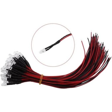 28mm Leg 3mm Slow Flash LED Water Clear RGB Use 3V 20mA - 4