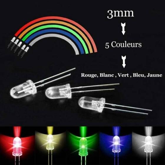 28mm Leg LED 3mm Green Use 2V 20mA - 3