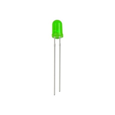 28mm Leg LED 5mm Green Use 2V 20mA - 6