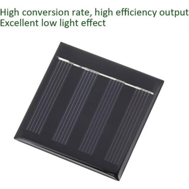 2V 100MA Polycrystalline Drop Solar Panel Size:54x54mm - 3