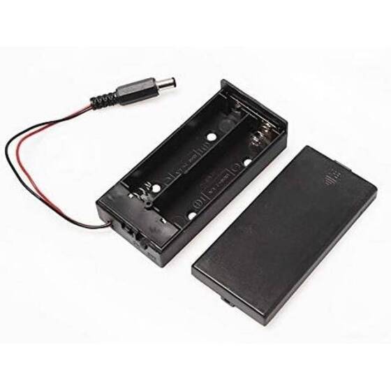 2x 18650 Battery Holder With Cover With Switch With DC 5.5x2.1mm - 2