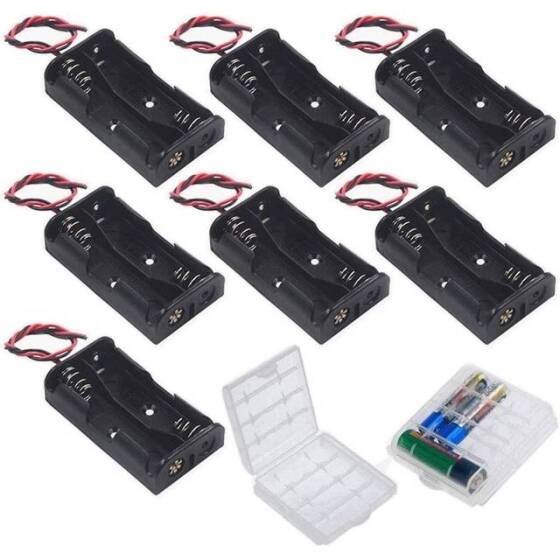 2x AA Battery Holder Box With Pin Without Cover - 1