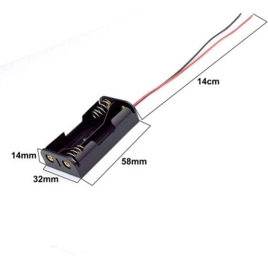 2x AA Battery Holder Box With Pin Without Cover - 2