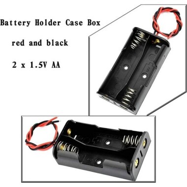 2x AA Battery Holder Box With Pin Without Cover - 3